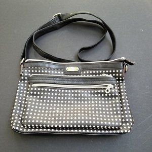 Relic Black White Polka Dot Purse